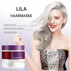 Маска для волос Lila 100 мл интенсивный восстанавливающий крем, глубоко кондиционирующая крем-маска, нейтрализует медные и желтые тона для блондинистых, серебристо-седых, мелированных волос synthetic.ua - Фото 1