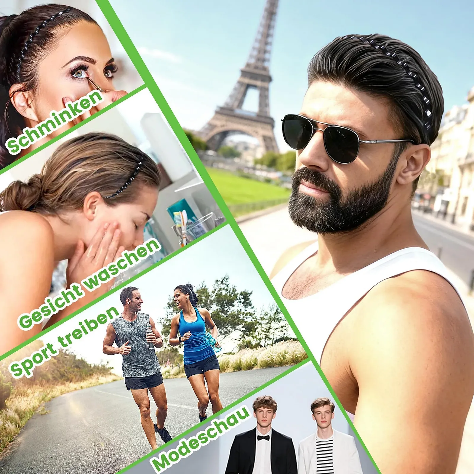 Набір металевих обручів для волосся 12 шт., фото №5