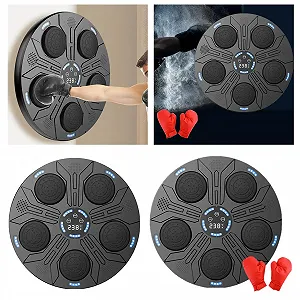 Настенный тренажер для бокса Музыкальная боксерская груша с перчатками INTELLIGENT BOXING MACHINE synthetic.ua - Фото 1