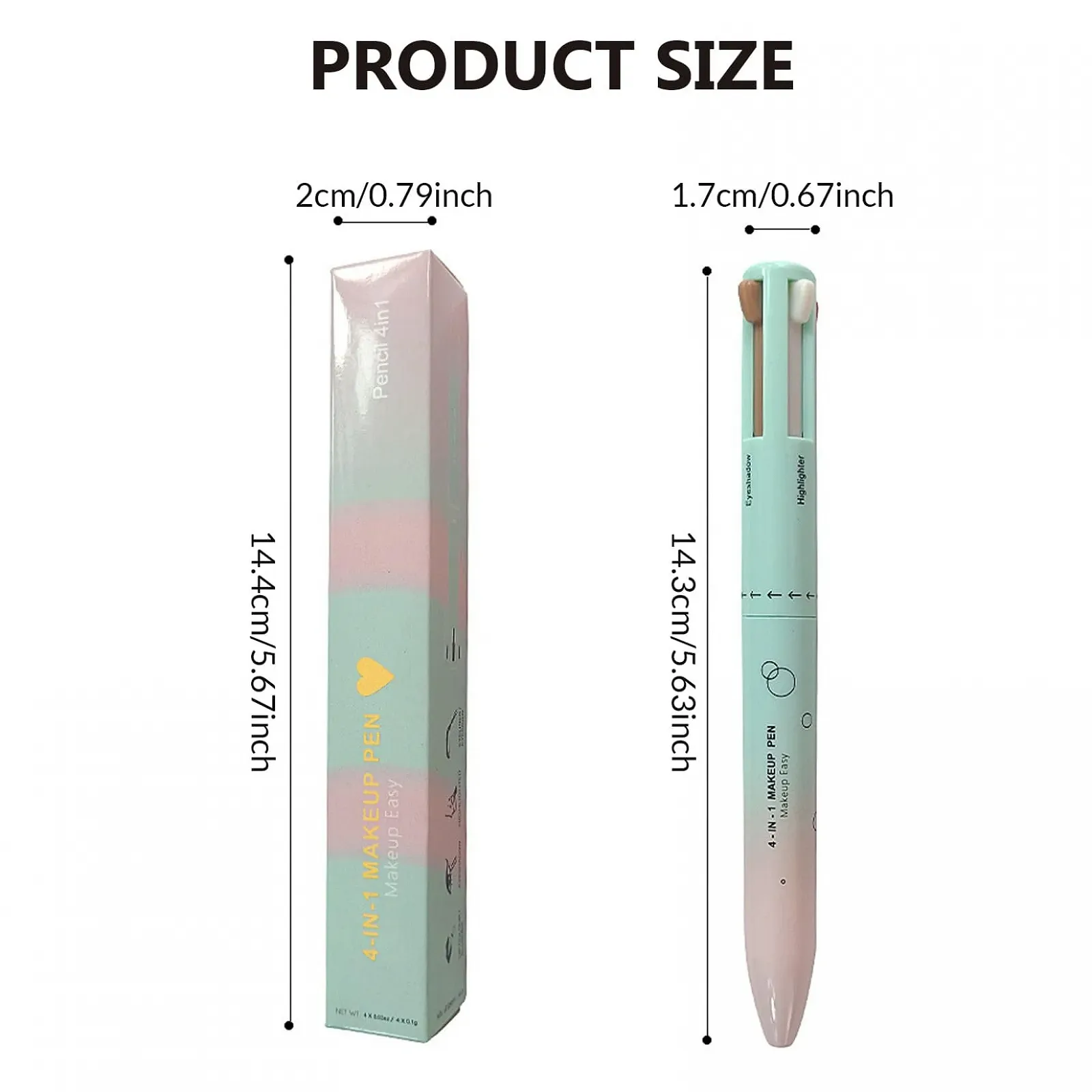 Карандаш для макияжа 4 в 1 Многофункциональный, фото №5