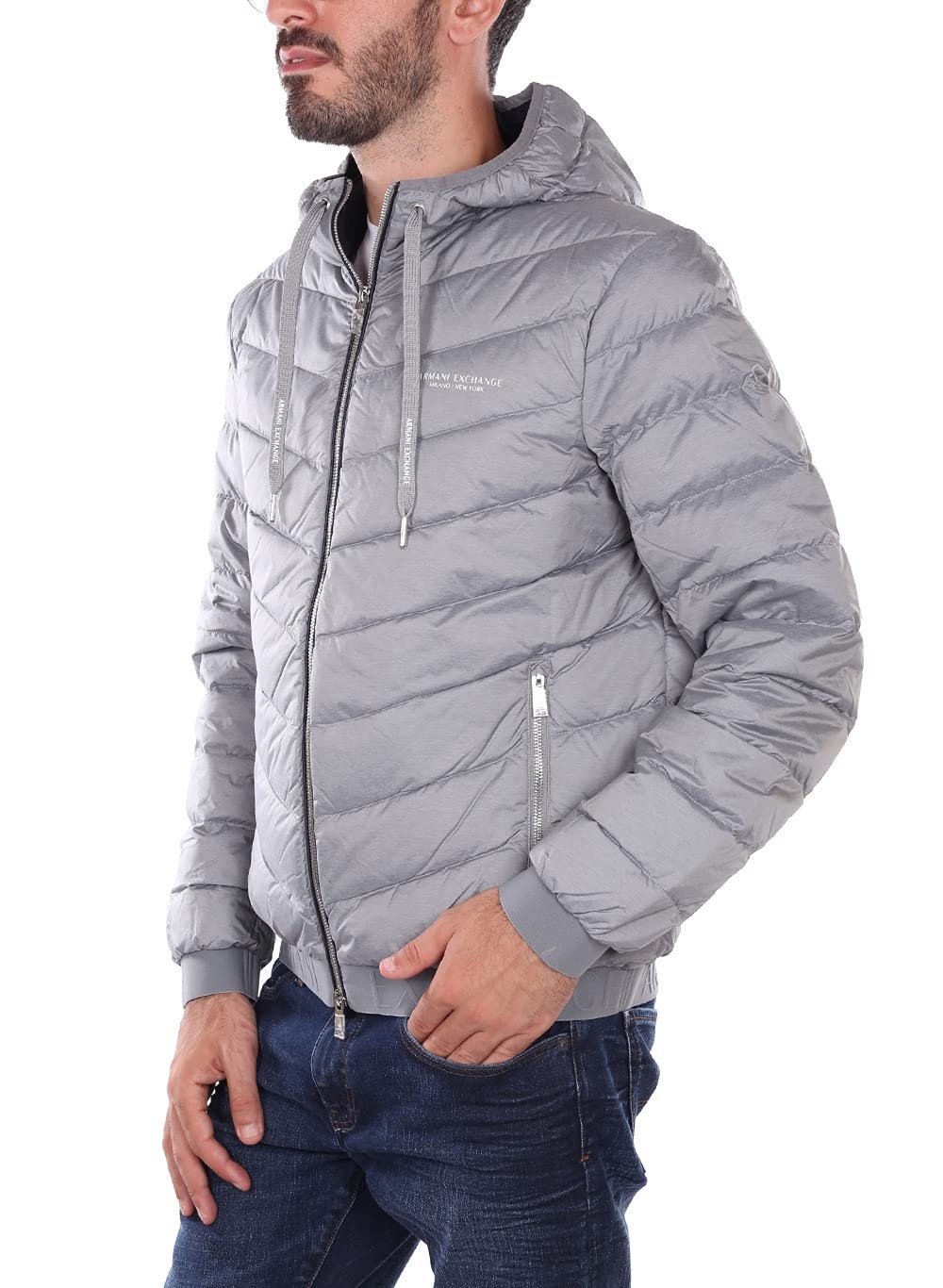 Куртка Armani Exchange Стеганая Milano/New York Logo Zip-Up Down Alternative, фото №2