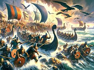 Пазлы CALVENDO Coastal Robber: Vikings in Attack 1000 элементов 64 x 48 см synthetic.ua - Фото 1