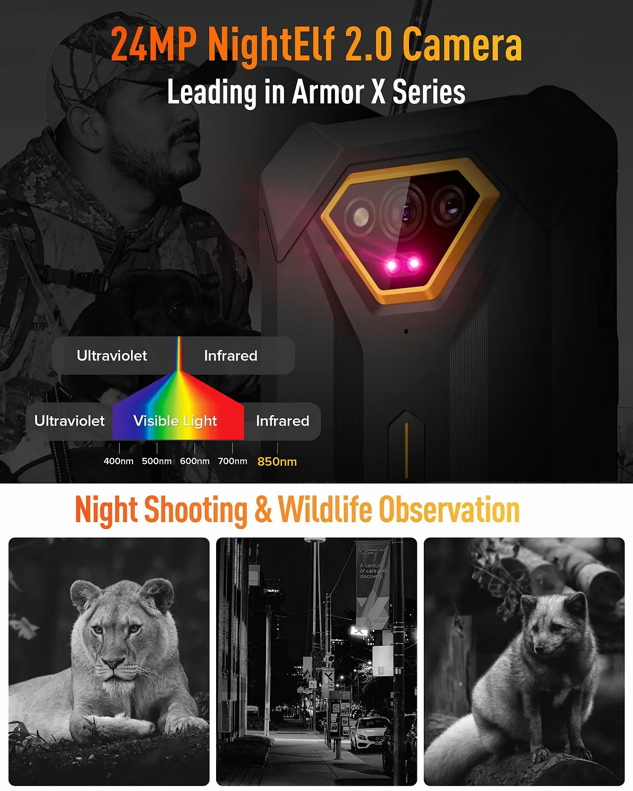 Смартфон Ulefone Armor X13 6.52 дюйма HD+ 12/64 GB 50+24 MP 6320 mAh IP68/IP69K, фото №4 Смартфон Ulefone Armor X13 6.52 дюйма HD+ 12/64 GB 50+24 MP 6320 mAh IP68/IP69K, фото №4
