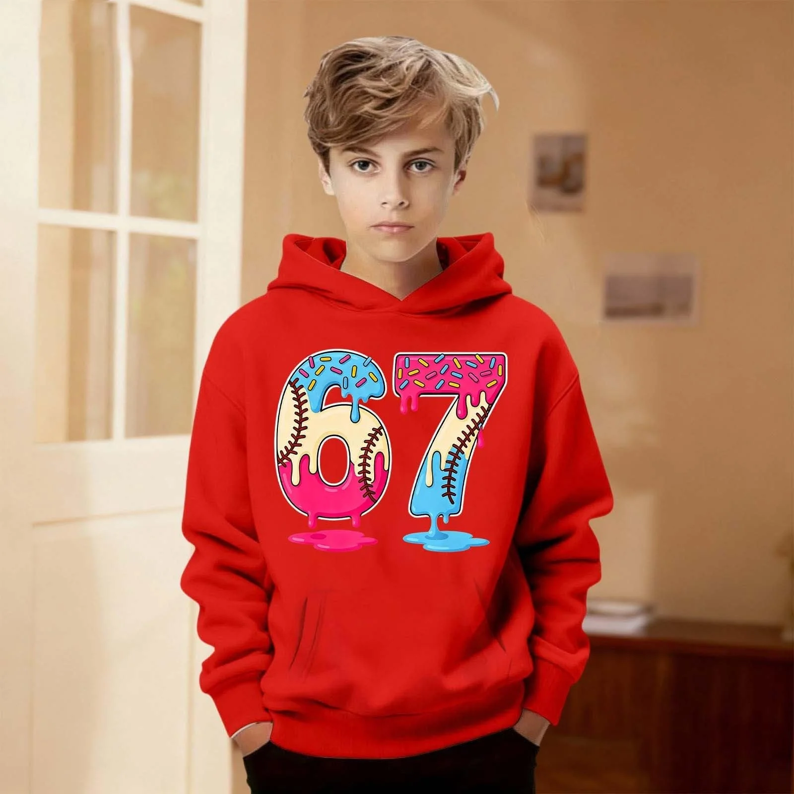 Пуловер з принтом, з довгими рукавами, з круглим вирізом, фото №3 Пуловер з принтом, з довгими рукавами, з круглим вирізом, фото №3