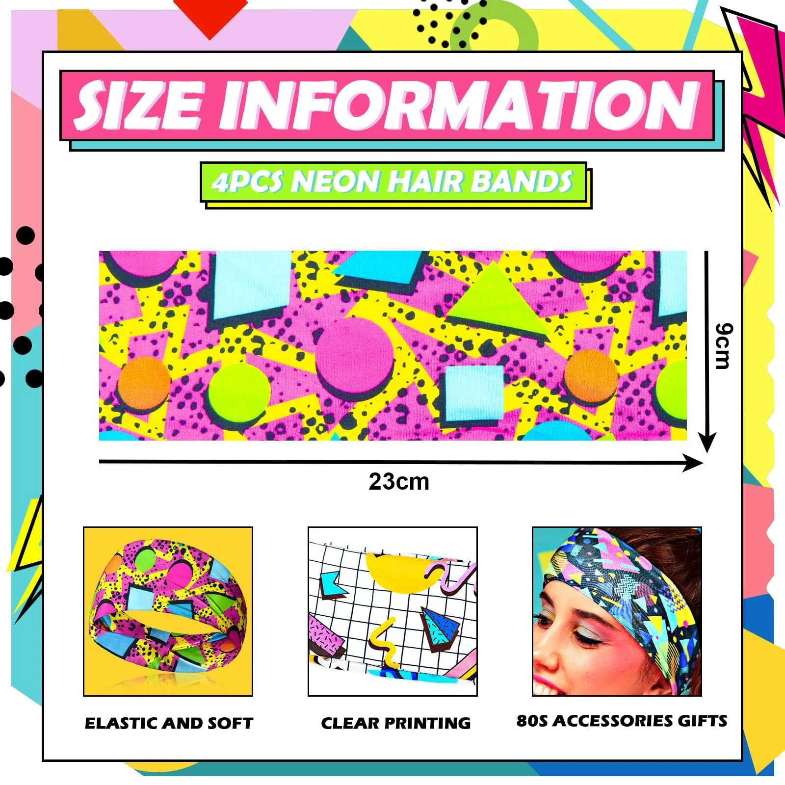 Пов'язка для волосся Zernblend, набір 4 шт., фото №2