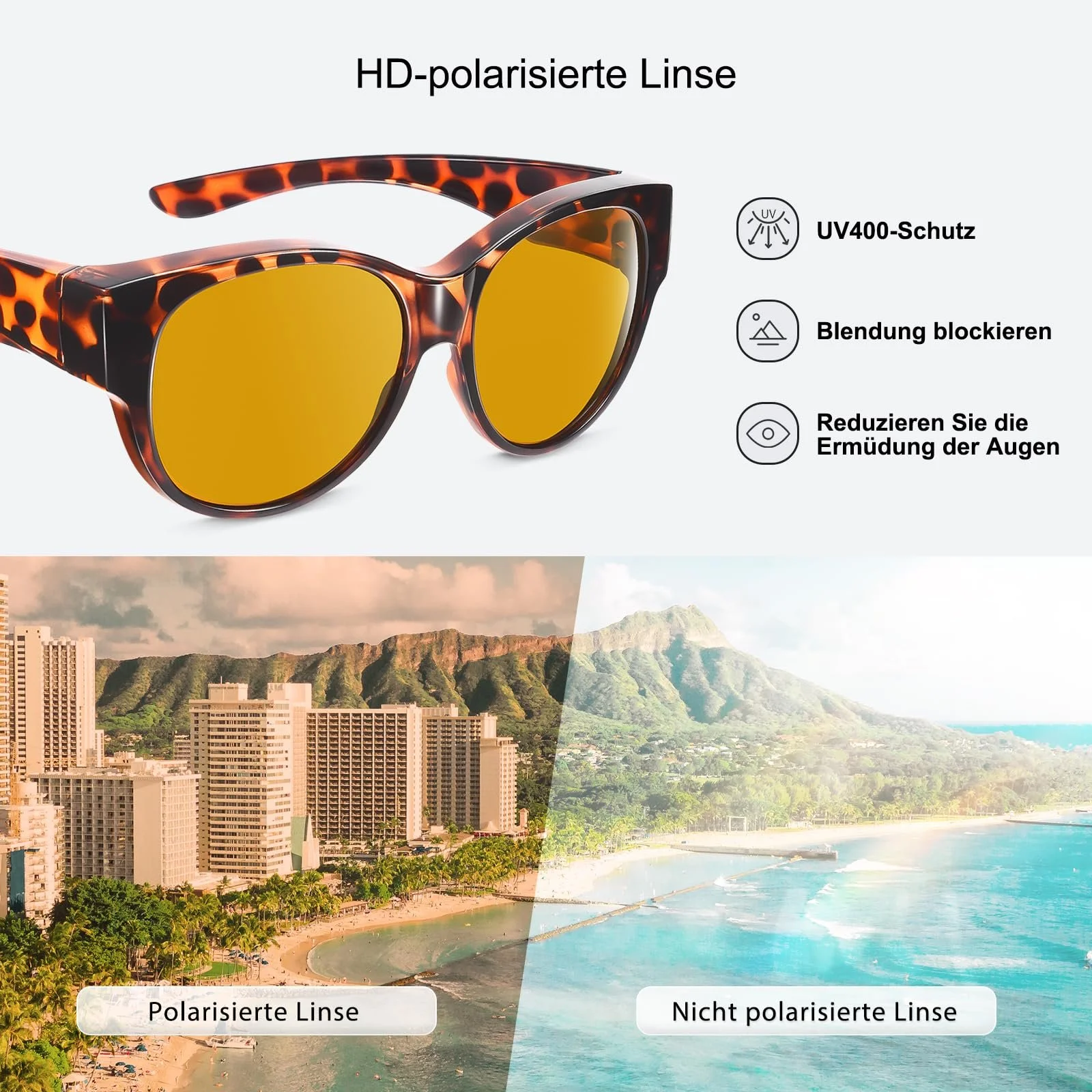 Поляризовані сонцезахисні окуляри для носіння поверх окулярів TINHAO, фото №2 Поляризовані сонцезахисні окуляри для носіння поверх окулярів TINHAO, фото №2