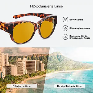 Поляризованные солнцезащитные очки для ношения поверх очков TINHAO synthetic.ua - Фото 1