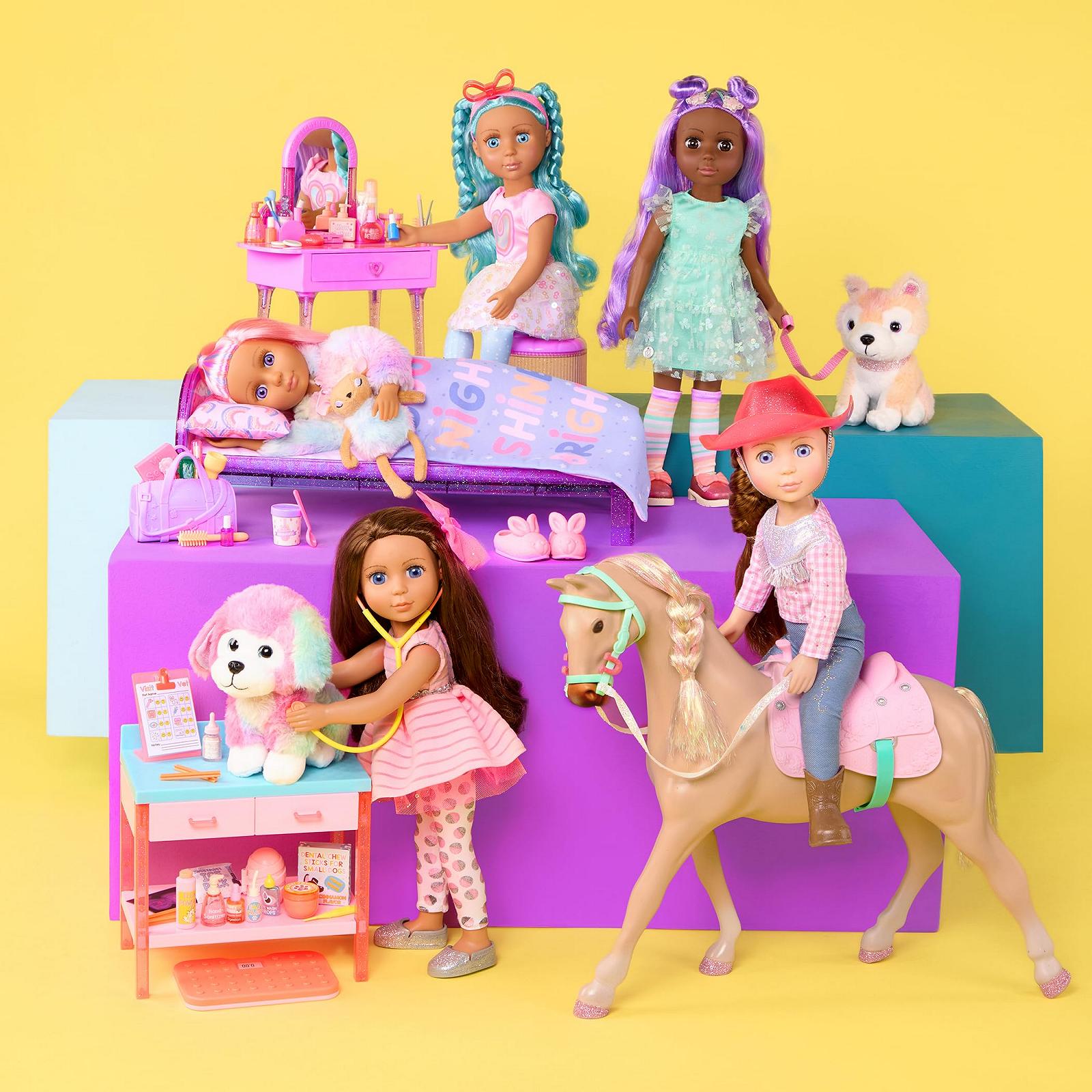 Кукла Glitter Girls Bluebell подвижная кукла 36 см с одеждой, аксессуарами и длинными волосами для укладки, Разные цвета, фото №7 Кукла Glitter Girls Bluebell подвижная кукла 36 см с одеждой, аксессуарами и длинными волосами для укладки, Разные цвета, фото №7