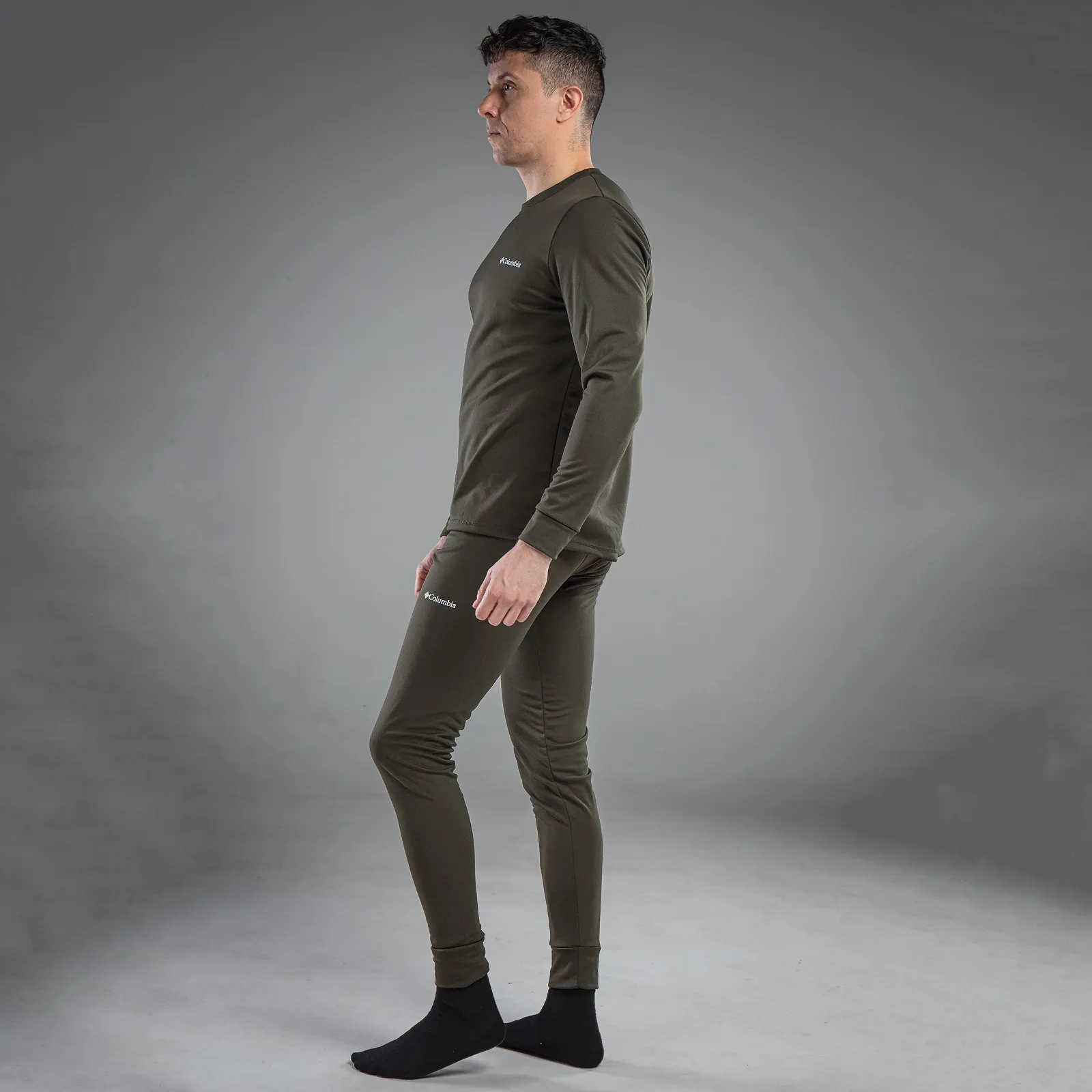Чоловіча термобілизна Columbia хакі комплект зимовий на флісі, фото №6 Чоловіча термобілизна Columbia хакі комплект зимовий на флісі, фото №6