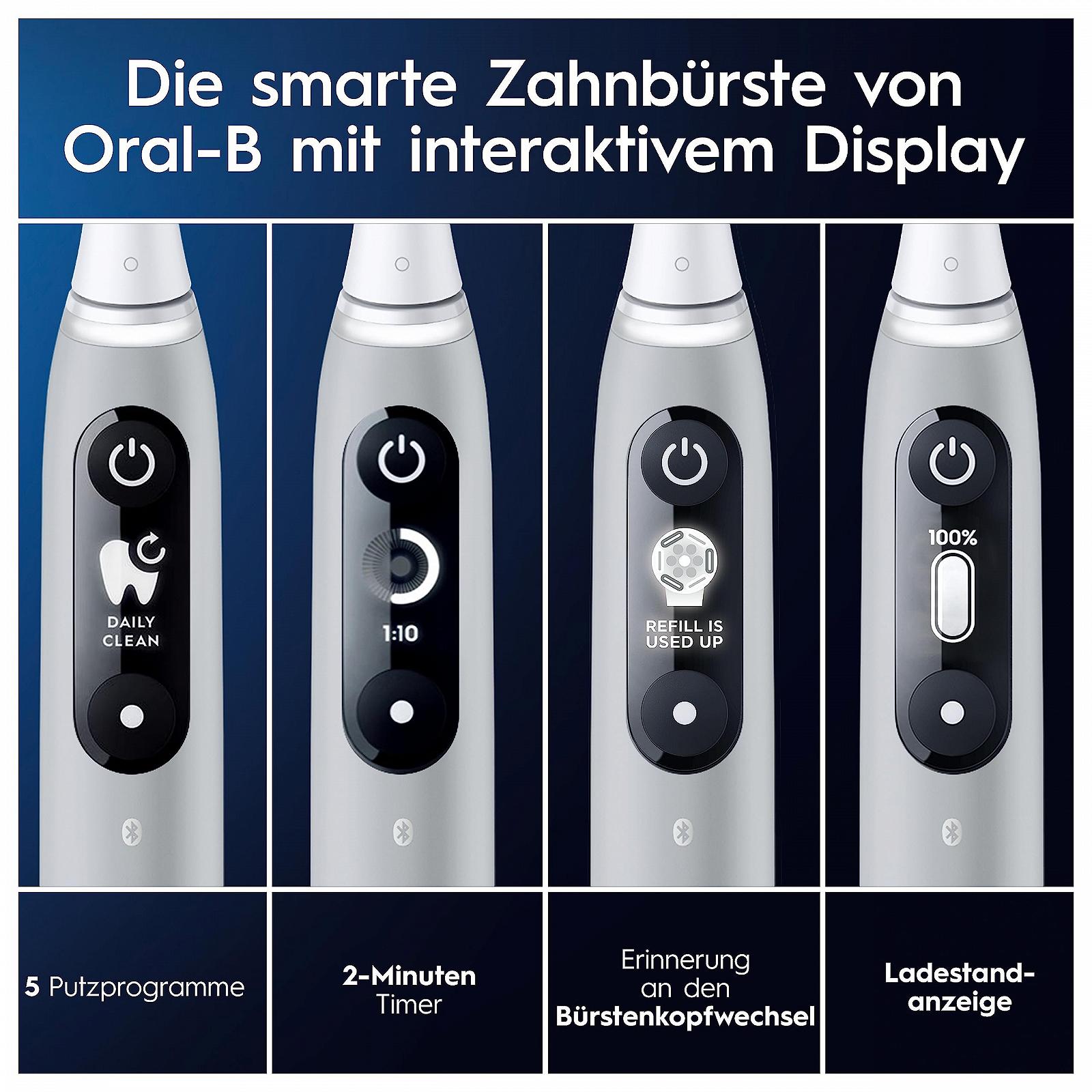 Електрична зубна щітка Oral-B iO Series 6 Plus Sensitive Edition, 5 режимів чищення, сірий опал, фото №5