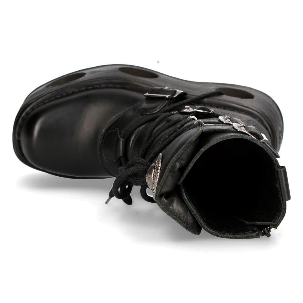 Ботинки New Rock Metallic Black Leather Platform Goth Neptuno Square, фото №8 Ботинки New Rock Metallic Black Leather Platform Goth Neptuno Square, фото №8
