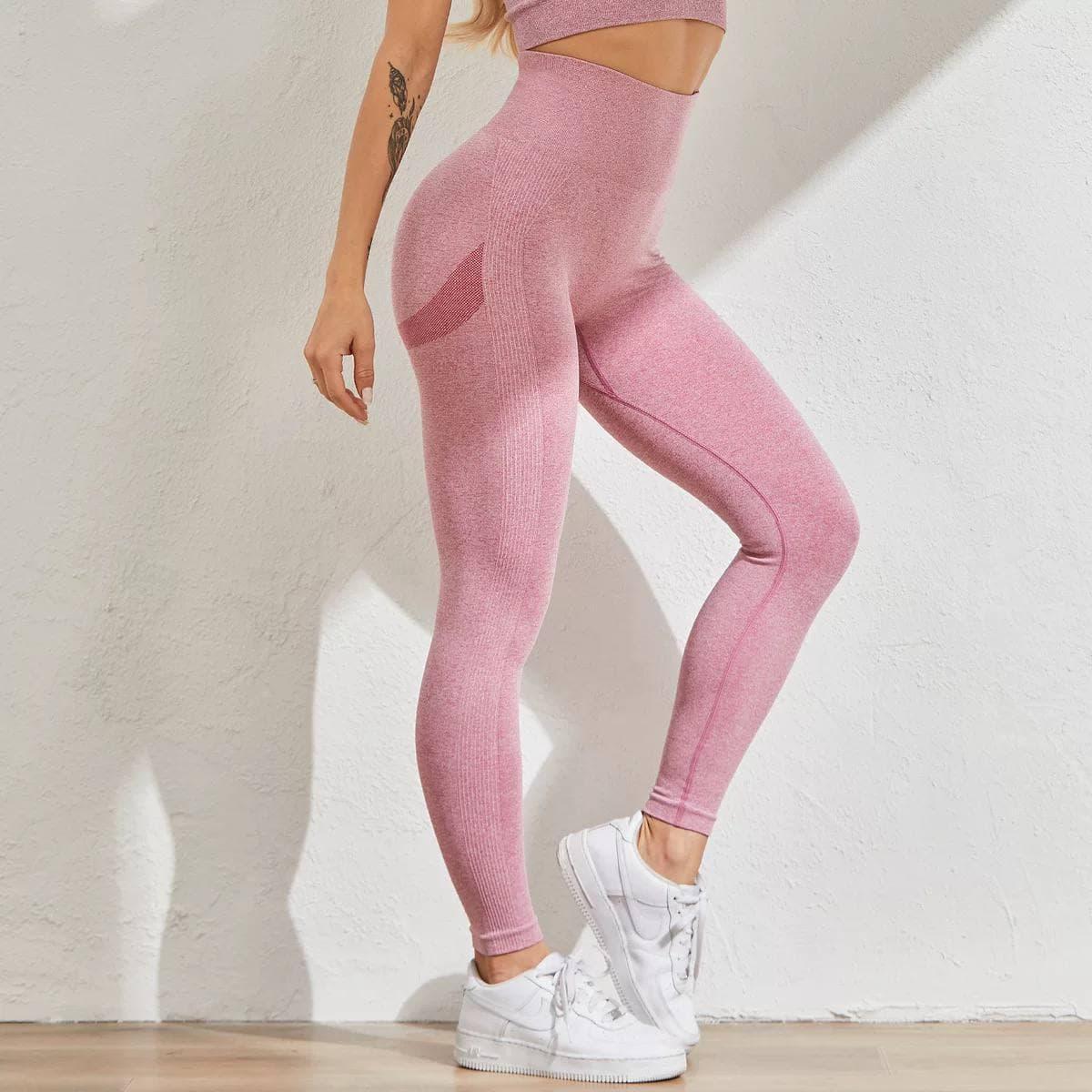 Леггинсы женские спортивные XL 6192 розовые, фото №7