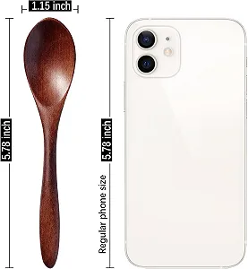 Ложка Дерев'яна Натуральна Паковання з 8 штук 12 x 2.7 см synthetic.ua - Фото 1