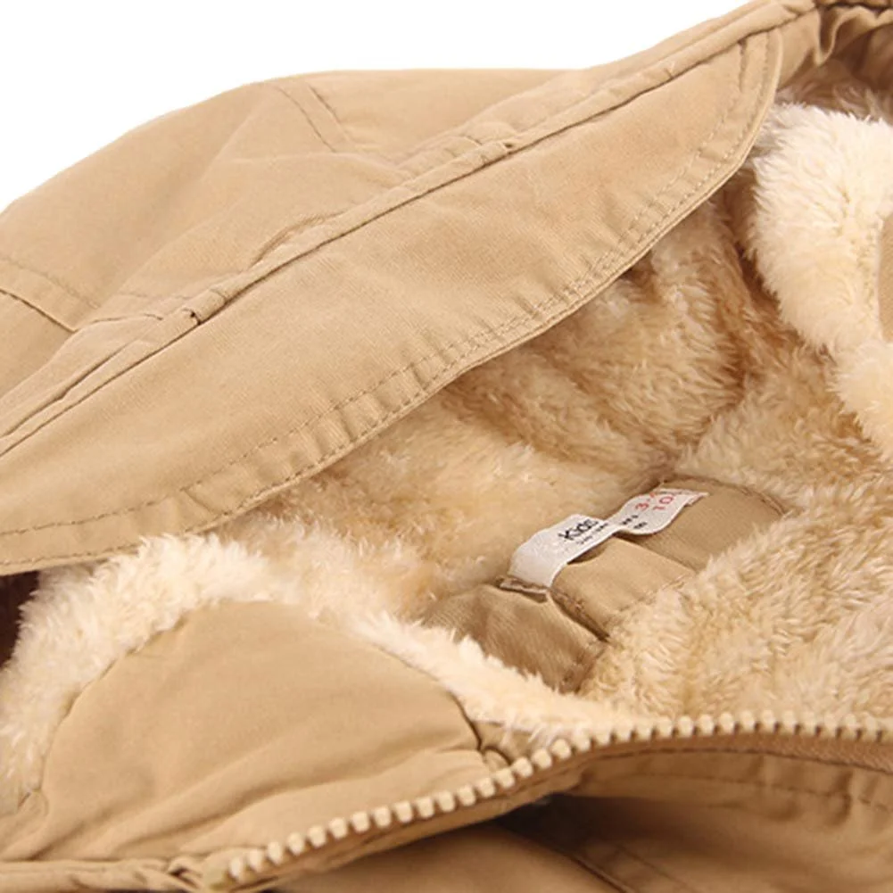 Детская куртка с капюшоном Amropi для мальчиков с флисовой подкладкой, парка, верхняя одежда для детей 3-10 лет, фото №3