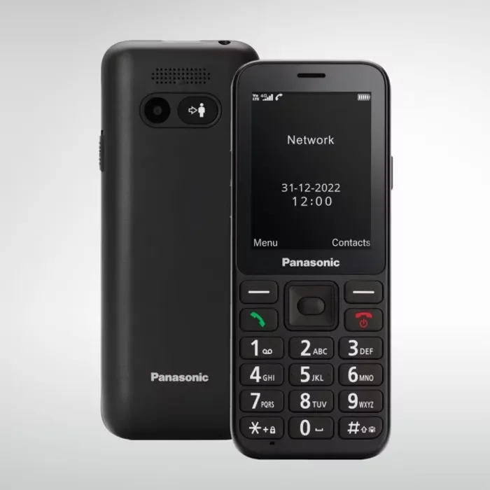Телефон 2.4" Panasonic KX-TU250EXB / 64/128Mb / 4G / 1-SIM / Bluetooth / FM / SD-слот / Камера 1.2Мп / 1500мАг / Ліхтарик / Кнопка SOS / Великі клавіші / Чорний, фото №1