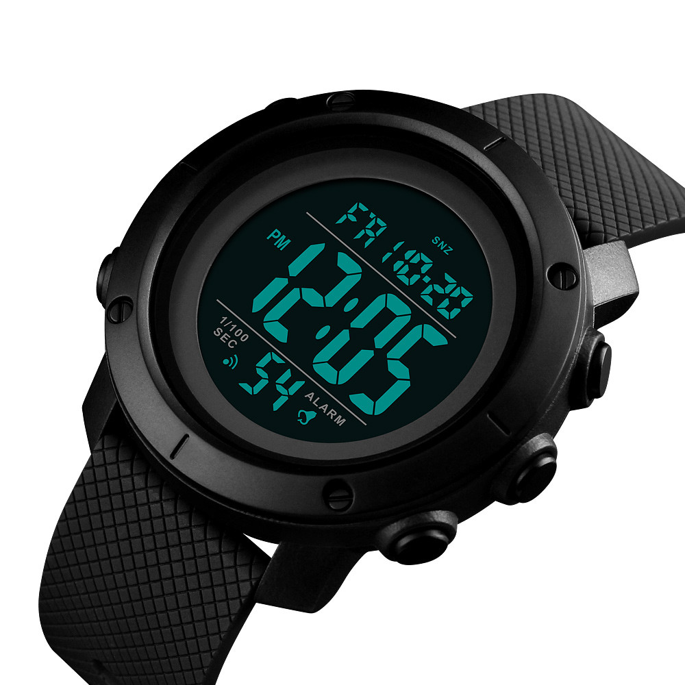 Часы наручные Skmei 1426 watch Black-Black ABS 1426BKBK, фото №4