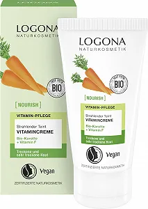 Вітамінний крем для обличчя LOGONA Naturkosmetik NOURISH Radiant Complexion з органічною морквою та вітаміном F 50 мл - Фото 1
