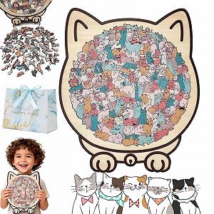 Деревянные пазлы Morandi Кот (B) 135 деталей, фигурные - Фото 1