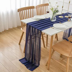 Купити Ранер Chiffon 3 м x 70 см Темно-синя - Фото 1 Ранер Chiffon 3 м x 70 см Темно-синя - Фото 1