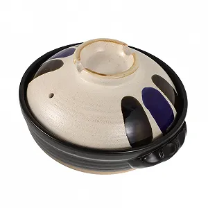 Горшок керамический японский с крышкой жаростойкий винтажный Coarse Ceramic - Фото 1