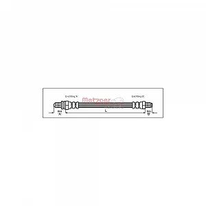 Тормозной шланг METZGER 4112502 для FORD, передний левый/правый - Фото 1