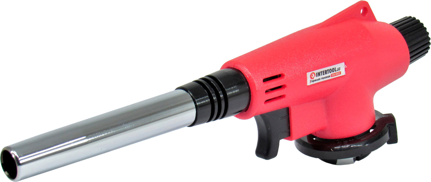Горілка газова пальник Intertool довга з регулятором GB-0022, фото №1