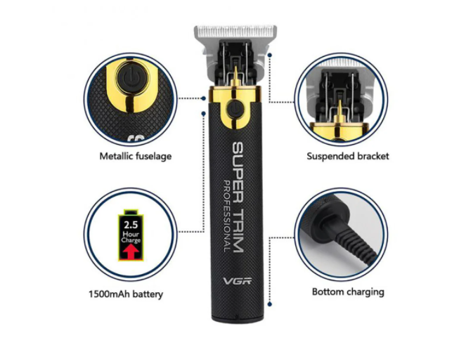 Профессиональная беспроводная машинка для стрижки волос VGR V-082 бороды, фото №4 Профессиональная беспроводная машинка для стрижки волос VGR V-082 бороды, фото №4