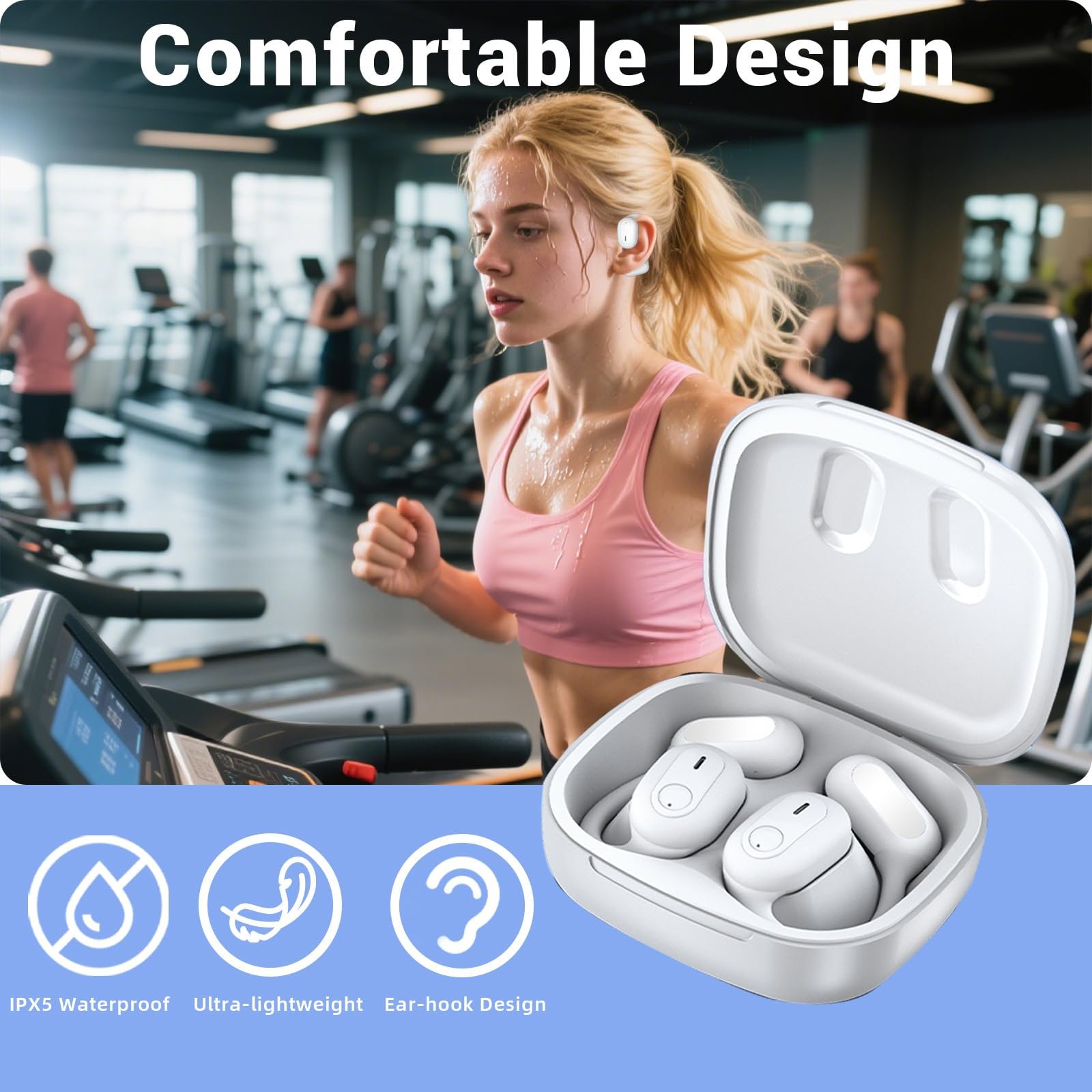 Навушники-перекладачі AI, покращені для перекладу мов у реальному часі з додатком, Bluetooth 5.4, 6 режимів, фото №6