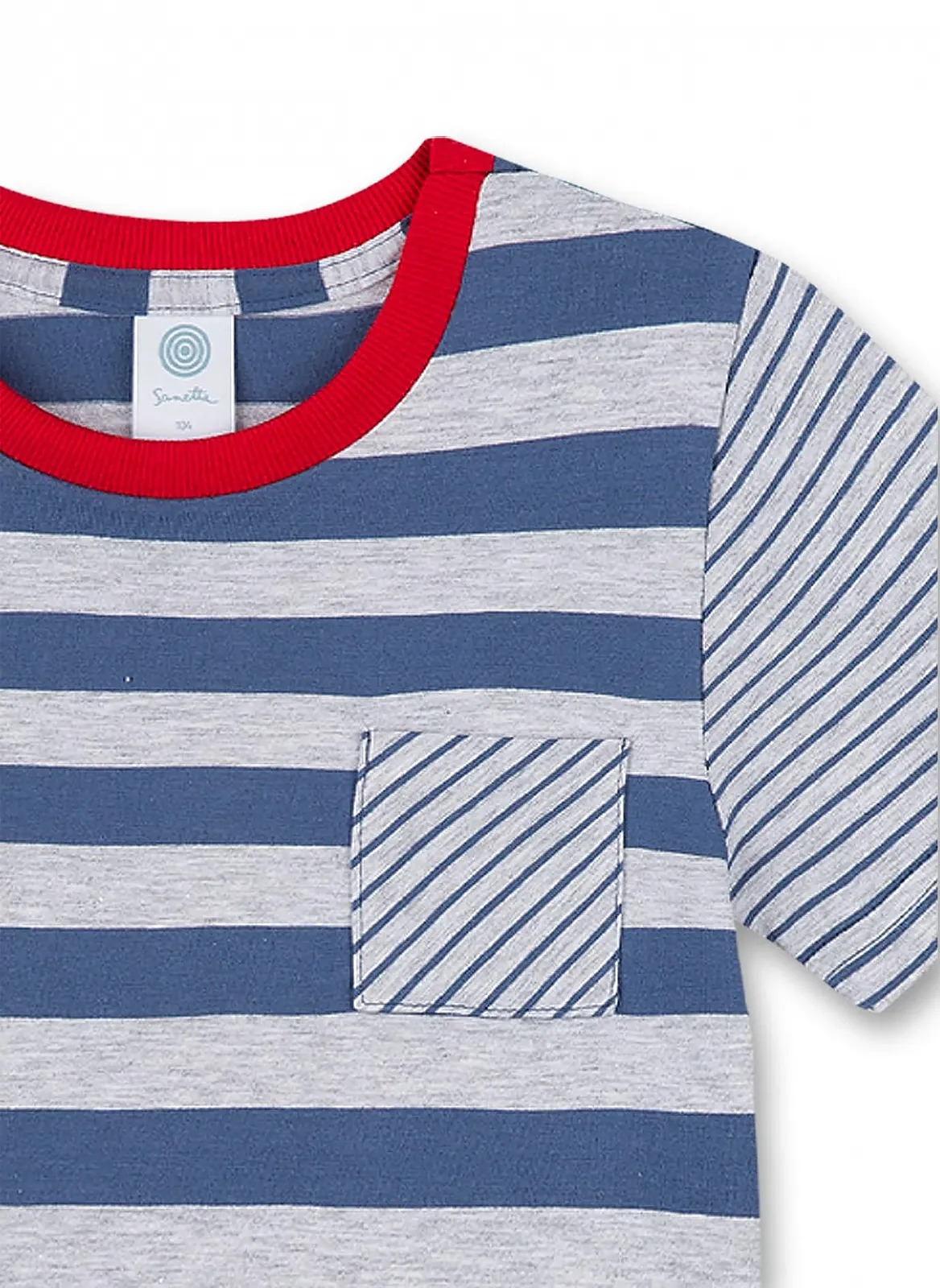 Піжама для хлопчиків Sanetta Шорти Синій в смужку, фото №3 Піжама для хлопчиків Sanetta Шорти Синій в смужку, фото №3