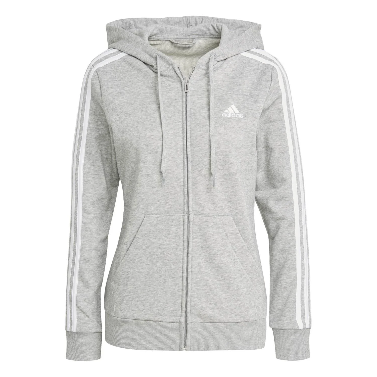 Толстовка с капюшоном adidas Essentials French Terry 3-Stripes женская, фото №1