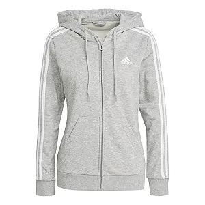 Толстовка с капюшоном adidas Essentials French Terry 3-Stripes женская - Фото 1