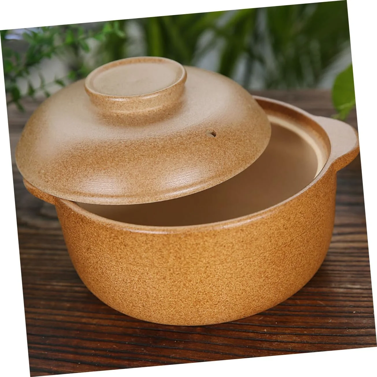 Каструля-жаровня LIFKOME керамічна з ручками термостійка для супів та тушкування, фото №5