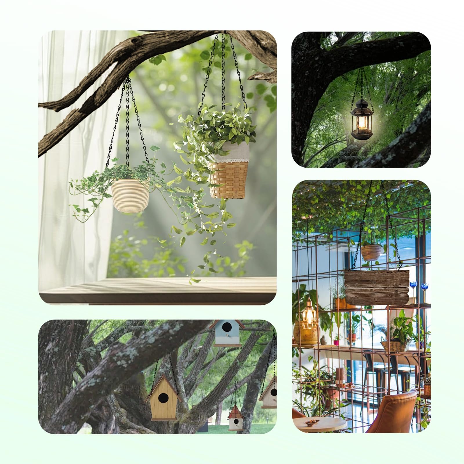 Ланцюжки для підвішування набір з 4 шт. нержавіюча сталь 40 см чорні, фото №6 Ланцюжки для підвішування набір з 4 шт. нержавіюча сталь 40 см чорні, фото №6