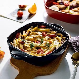 Форма для запекания CLQ керамическая с крышкой квадратная Зеленая synthetic.ua - Фото 1