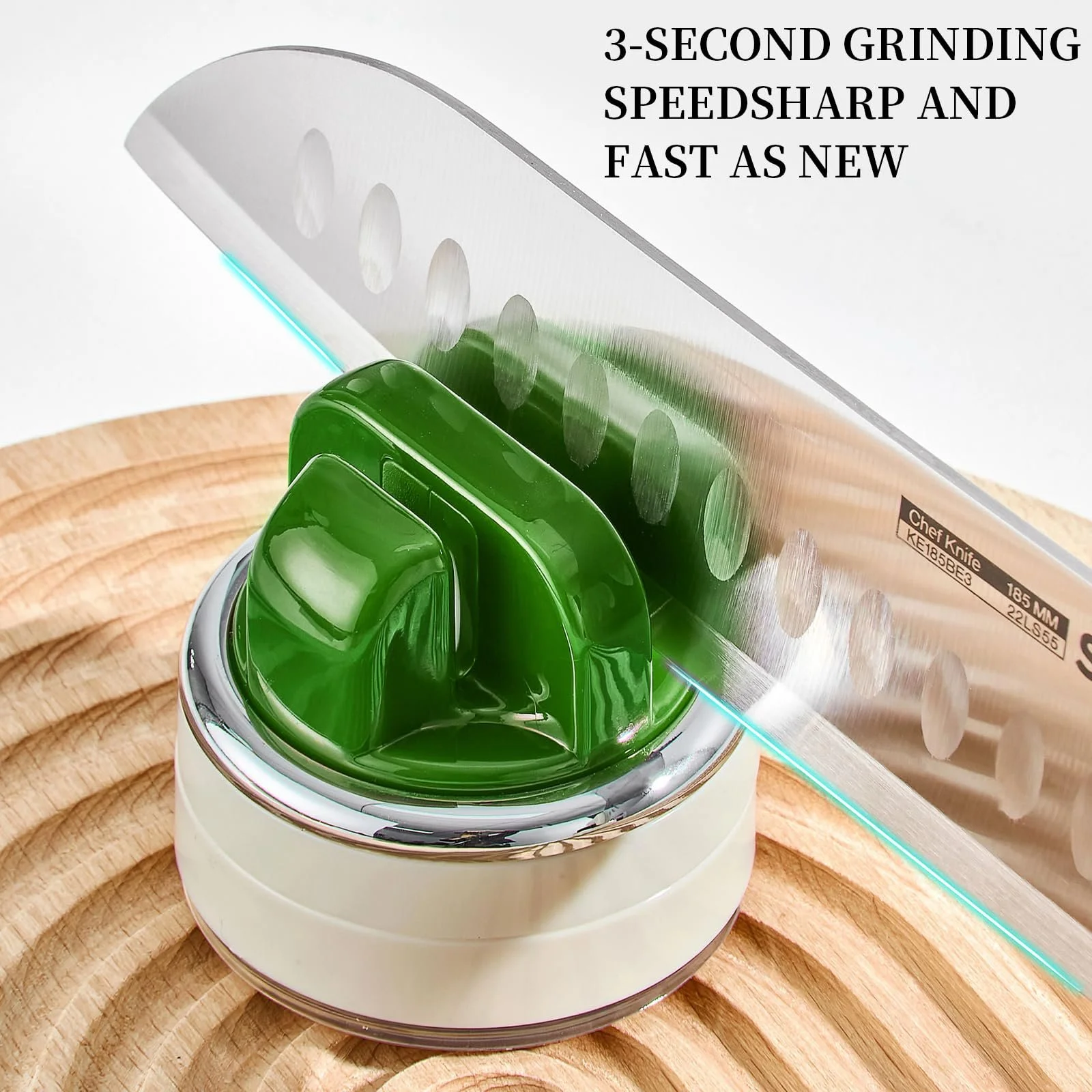 Точилка для ножей ручная Профессиональная с присоской Зеленая, фото №5 Точилка для ножей ручная Профессиональная с присоской Зеленая, фото №5