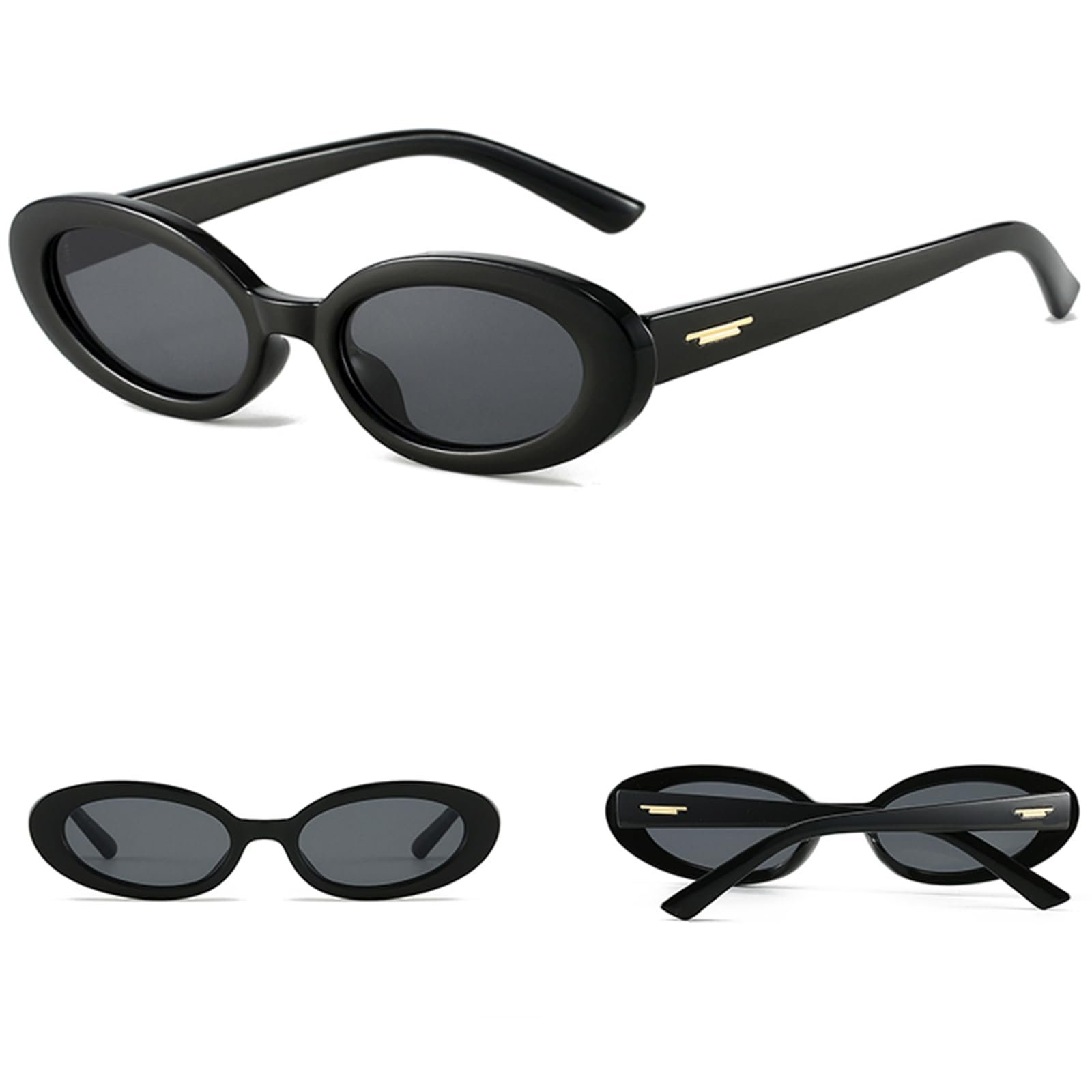 Модні овальні сонцезахисні окуляри Laurinny для чоловіків і жінок, круглі в стилі ретро 90-х, фото №7