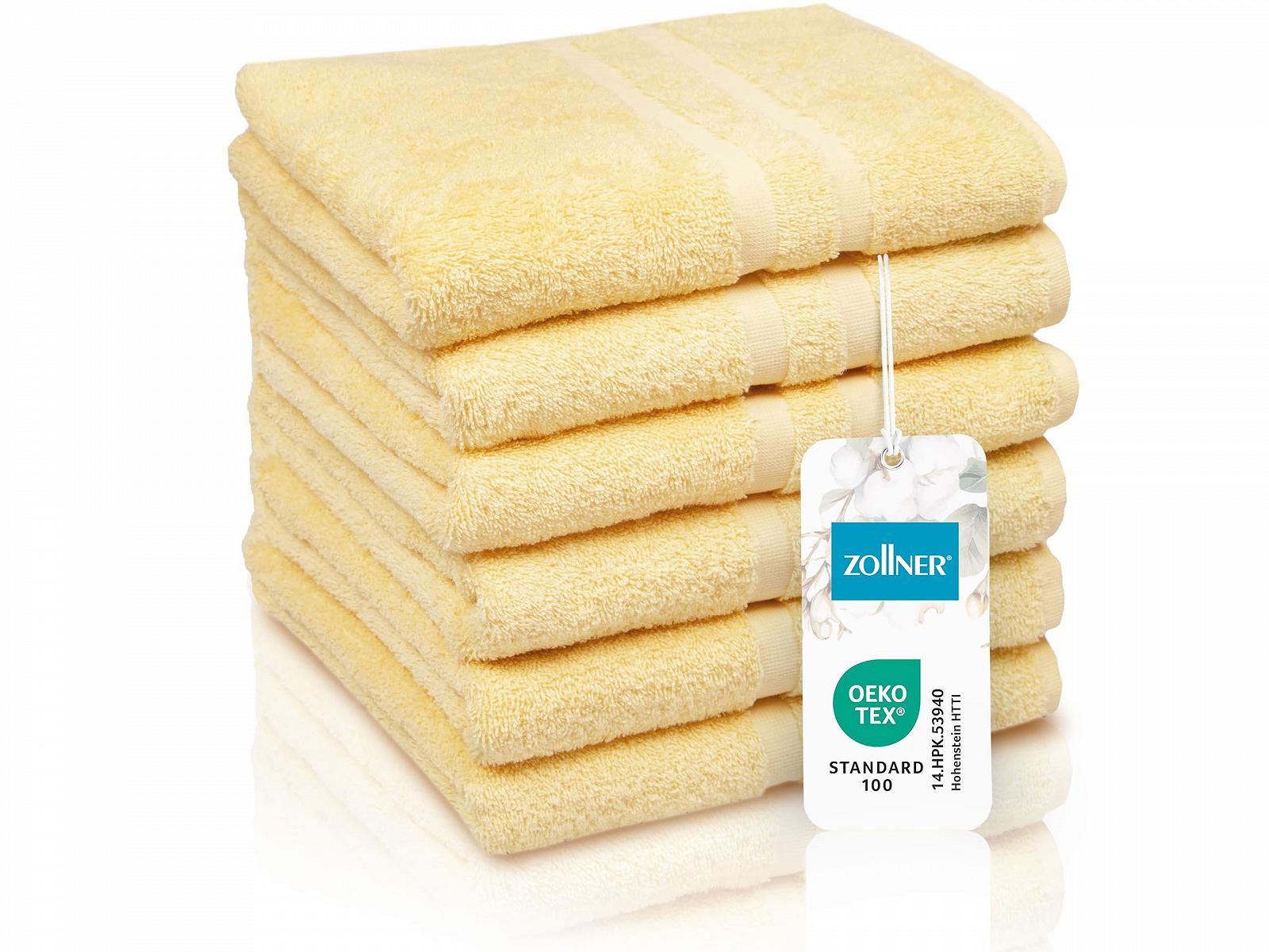 Набір рушників для рук ZOLLNER 6 штук 50 x 100 см 100% бавовна Yellow Hotel Quality, фото №1