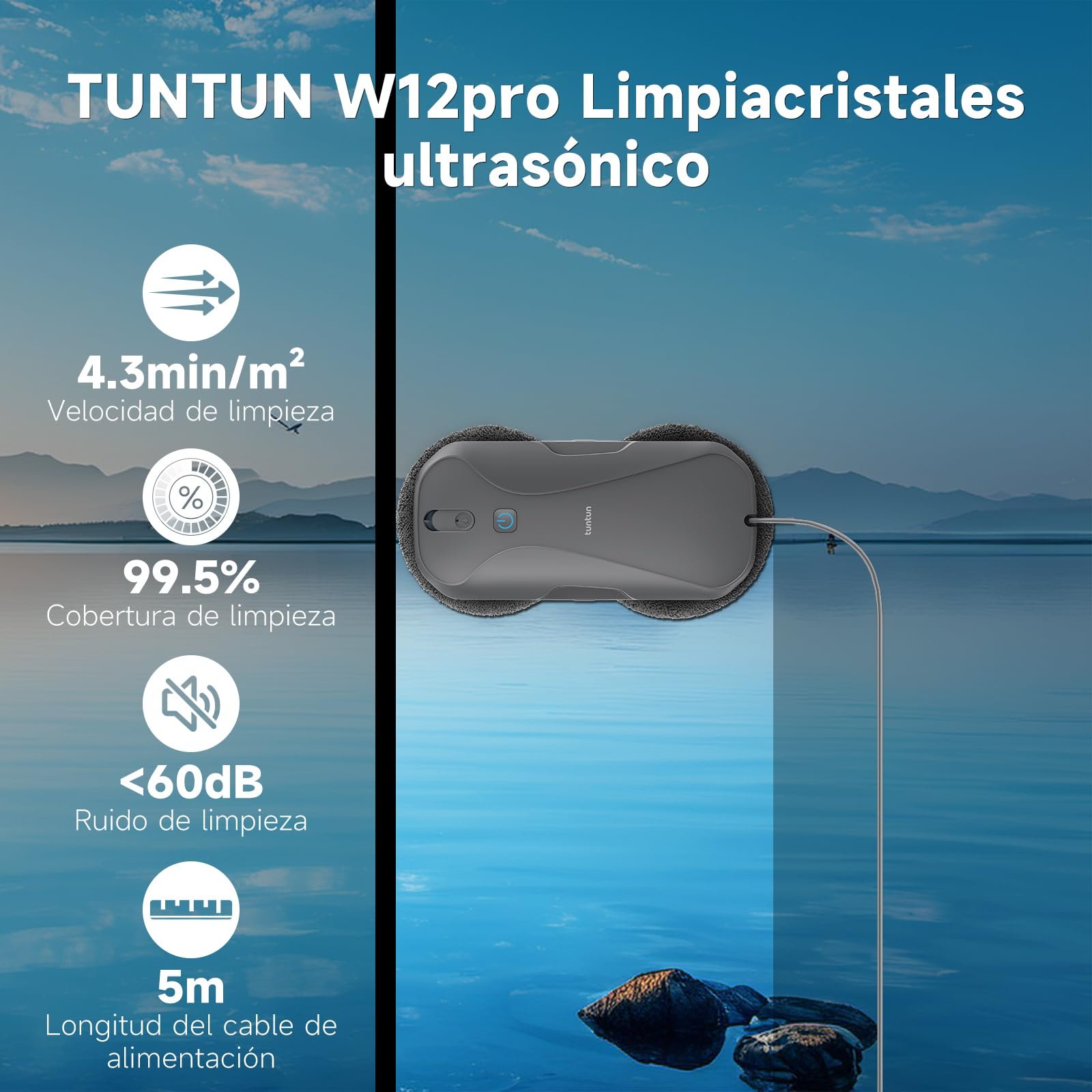Робот для мойки окон tuntun W12pro, фото №3