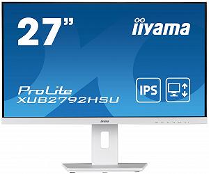 Монитор iiyama ProLite XUB2792HSU-W5 68,6см 27 дюймов IPS LED Full-HD VGA HDMI DP USB2.0 Ultra-Slim-Line Регулировка высоты Pivot белый - Фото 1