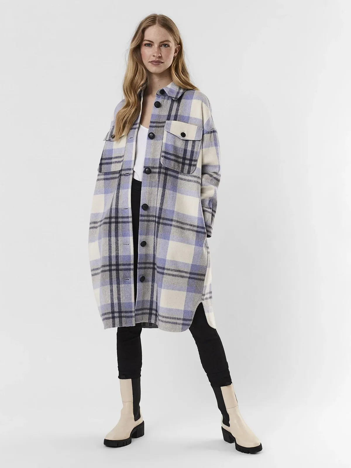 Пальто VERO MODA Vmnelly Check Noos, фото №5