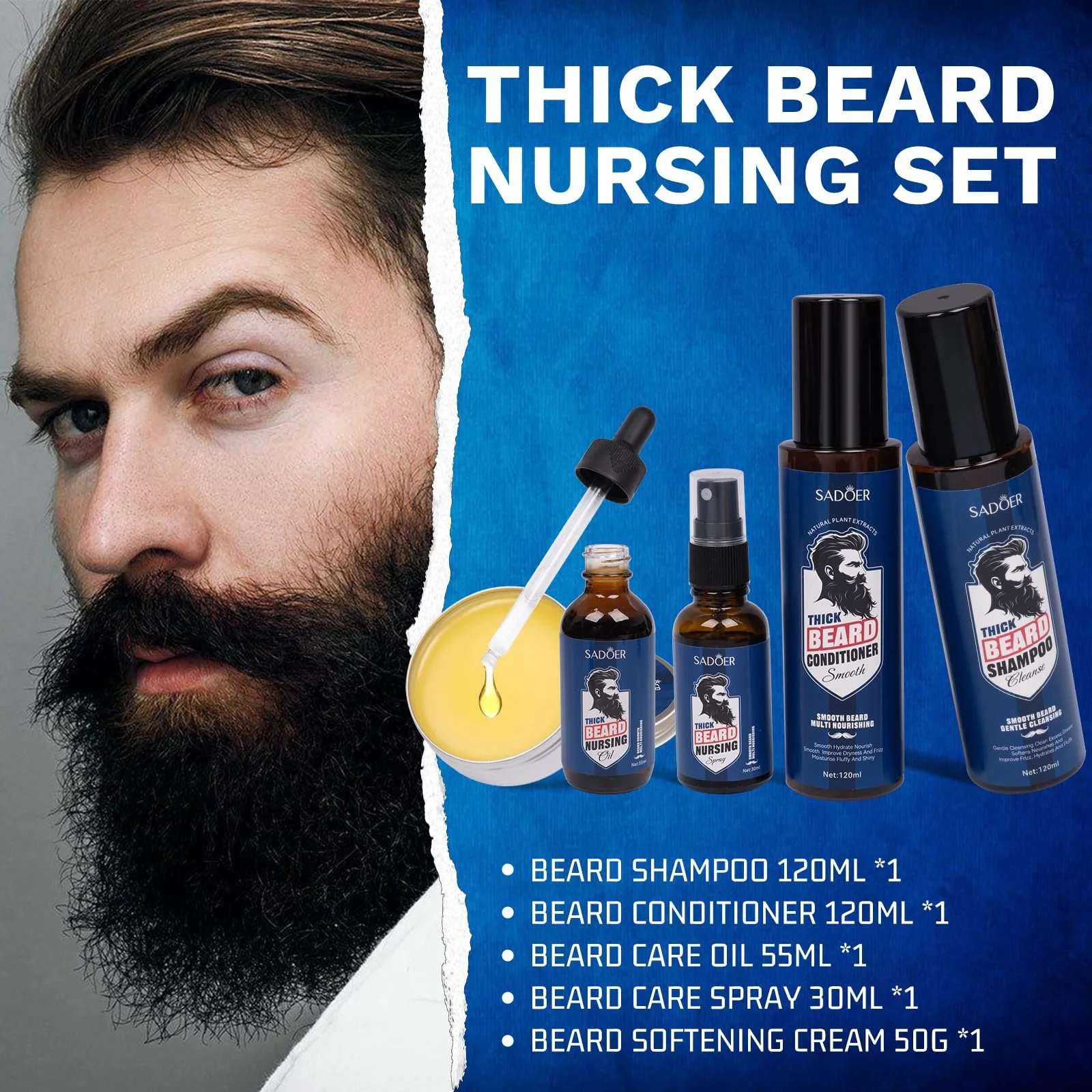 Адвент-календар для догляду за бородою 2025 для чоловіків для тіла, обличчя, бороди та волосся, фото №3