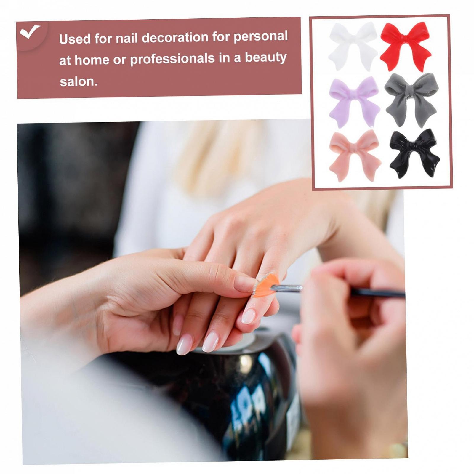 Украшения для ногтей Бантики 60 шт. Разноцветные украшения для ногтей для творческого маникюра и особых случаев, фото №2