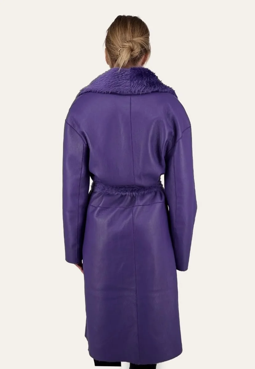Дублёнка Hollert Julienne Двусторонняя Фиолетовая, фото №7 Дублёнка Hollert Julienne Двусторонняя Фиолетовая, фото №7