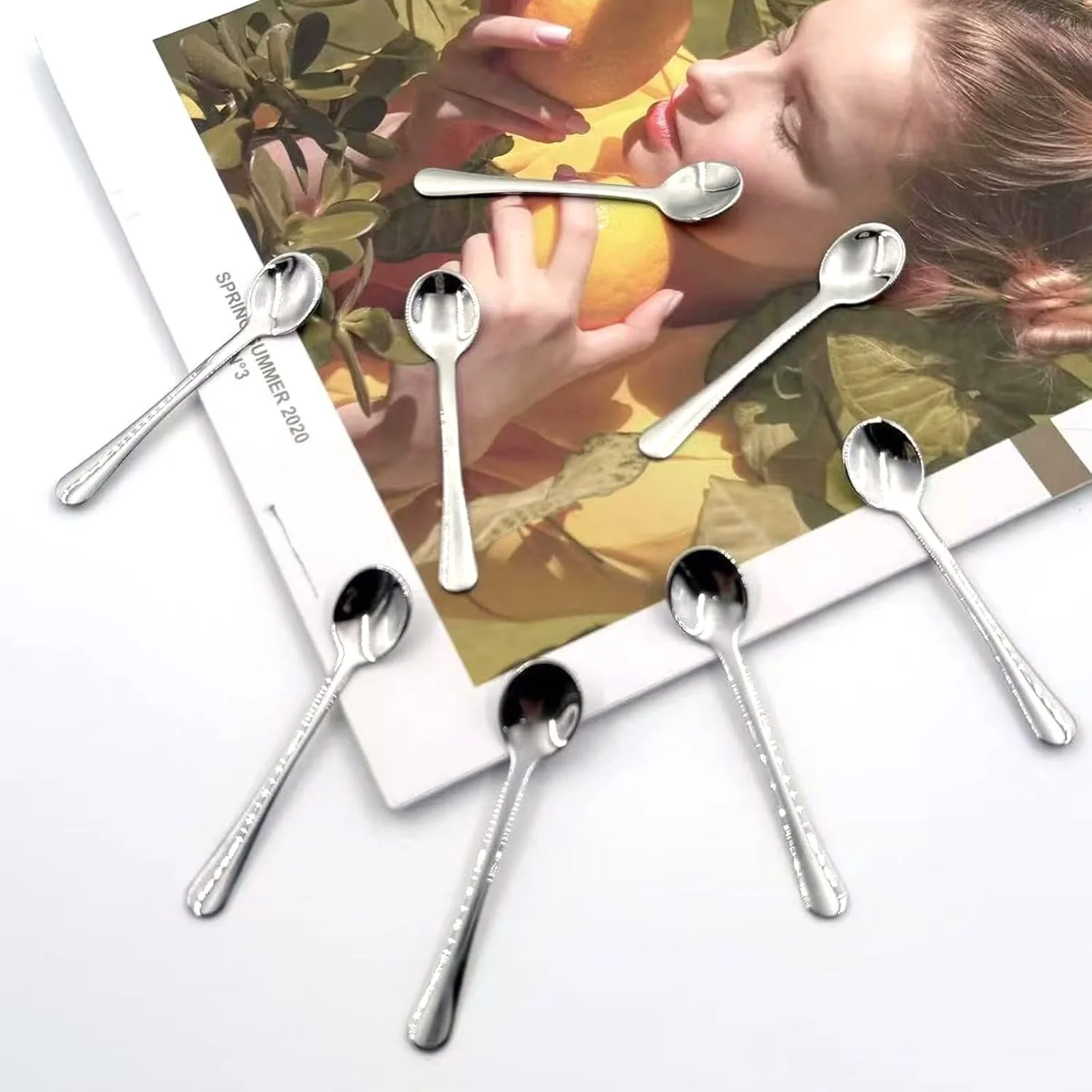 Ложка Маленька з нержавіючої сталі 8 штук 7.5 x 1.5 см для спецій, солі, цукру, фото №2 Ложка Маленька з нержавіючої сталі 8 штук 7.5 x 1.5 см для спецій, солі, цукру, фото №2