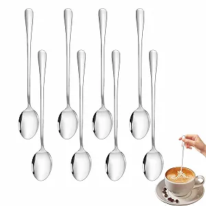 Ложка для лате макіато, Набір з 8 штук, 19.5 см, Довга - Фото 1