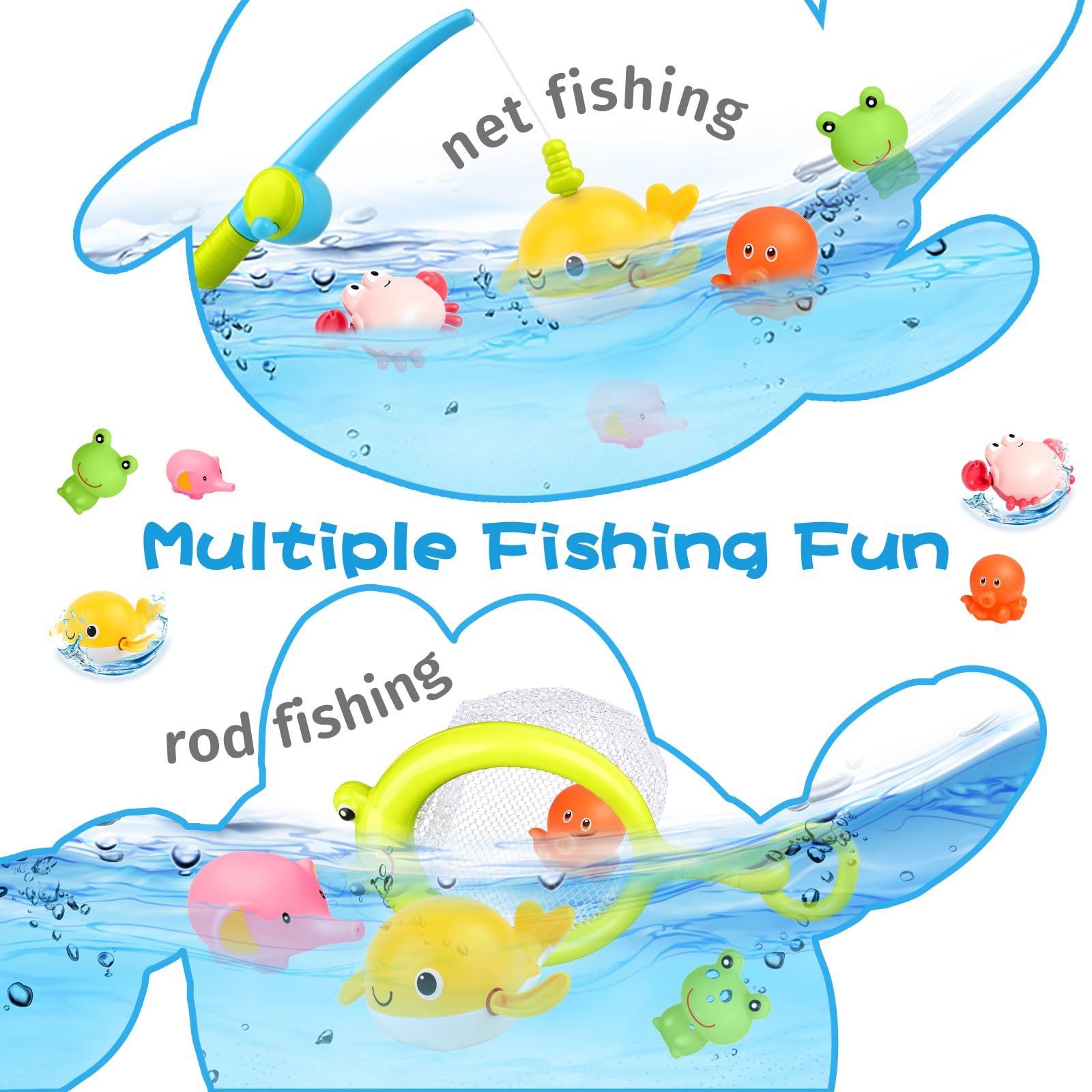 Игрушка для ванны заводная Магнитная рыбалка, фото №3