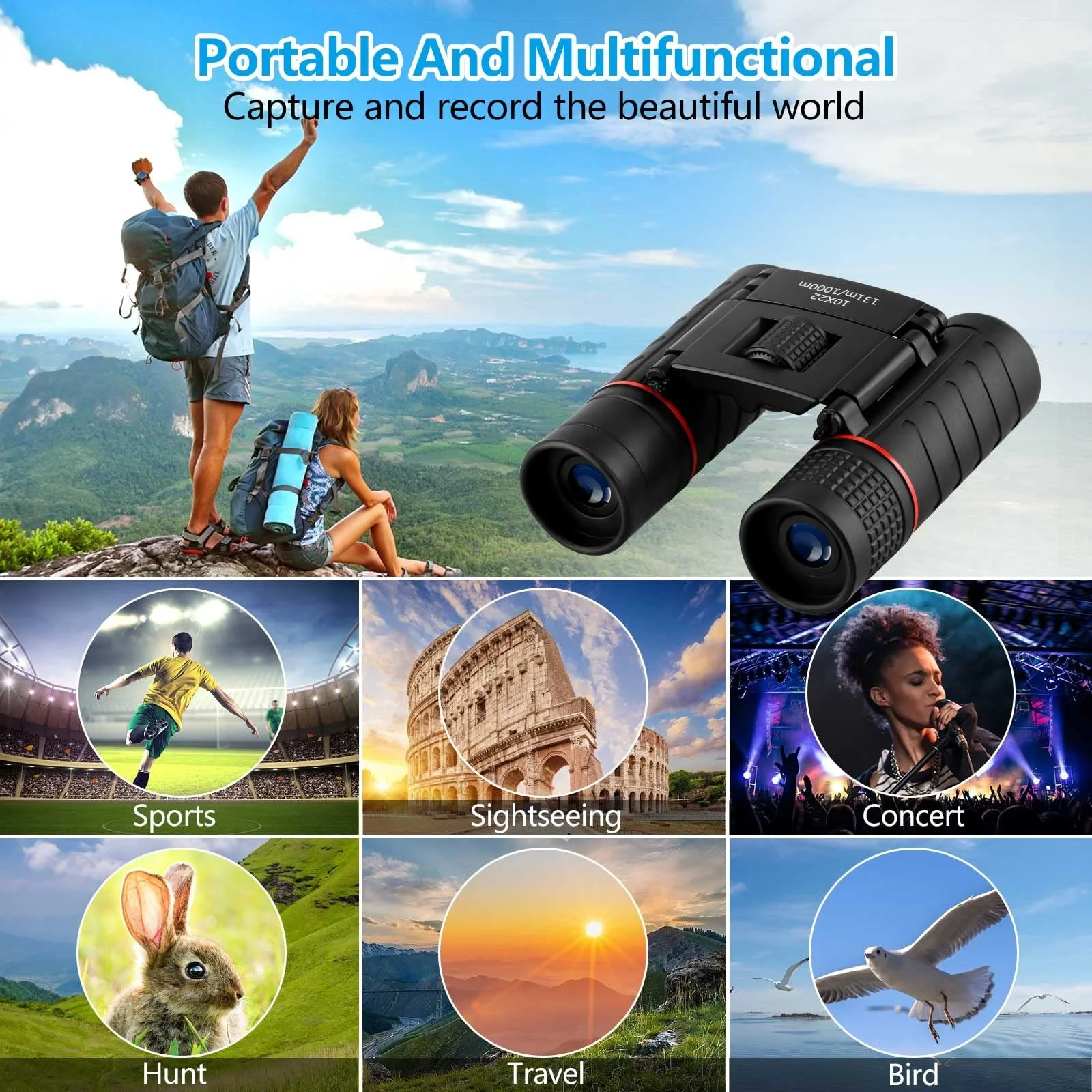 Бінокль BNGXR Compact Mini 10x22, фото №4