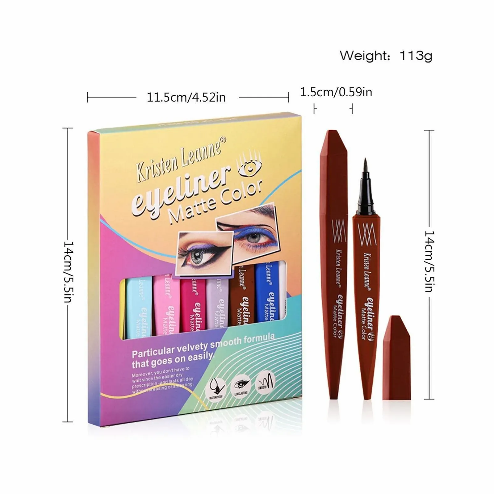 Набір підводок для очей Rianpesn, 8 кольорів, фото №6 Набір підводок для очей Rianpesn, 8 кольорів, фото №6