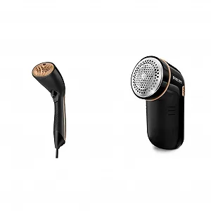 Вертикальний відпарювач та машинка для видалення катишків Philips Steam & Go Plus GC365/80 GC026/80 1300 Вт Чорний/Золотий - Фото 1