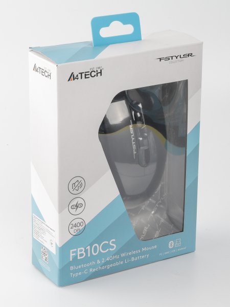 Миша бездротова A4Tech Fstyler FB10CS Stone Black USB колір чорний, фото №10